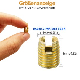 Self-Tapping Thread Inserts Thread Repair Set Insert Assortment Thread Repair Kit M4 24 Pieces 302 Carbon Steel Screw Repair Accessories (M4)