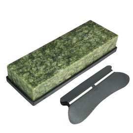 Large Size Polishing Knife Sharpening Stone,Grit 10000# Knife Sharpener Whetstone Final Fine Polishing Natural Green Honing Oilstone for Knives Tools