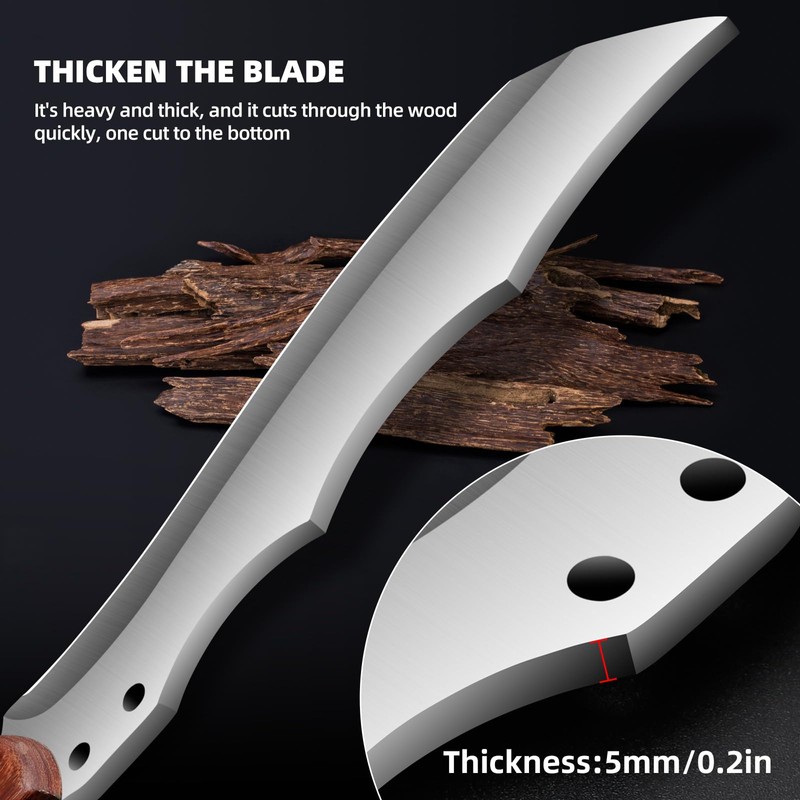 Outdoor Short Machete with Sheath for Cutting Trees, for Yard