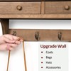 Emfogo Coat Hooks Mounted, Rustic Wood Coat Rack Mount Shelf