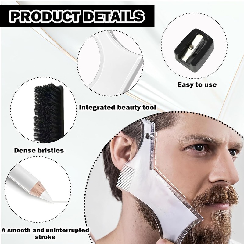 YTAXYZWR Set 5 Pezzi per Modellare Barba e Linee dei
