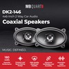 MB Quart 4x6" 2 Way Car Audio Coaxial Speakers with