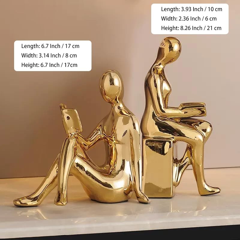 Decorative Bookends, Ceramic Book Ends for Shelves, Home Office Decor