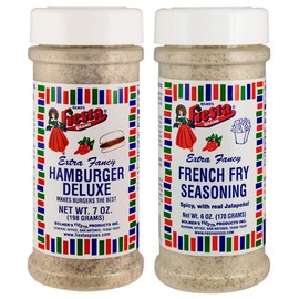Bolner's Fiesta Brand Burger Night Bundle - 1 Each of Hamburger Deluxe Seasoning 7 Ounces and French Fry Seasoning 6 Ounces