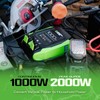 1000W Power Inverter 2000W Peak w/DC 12V to 3X 120V