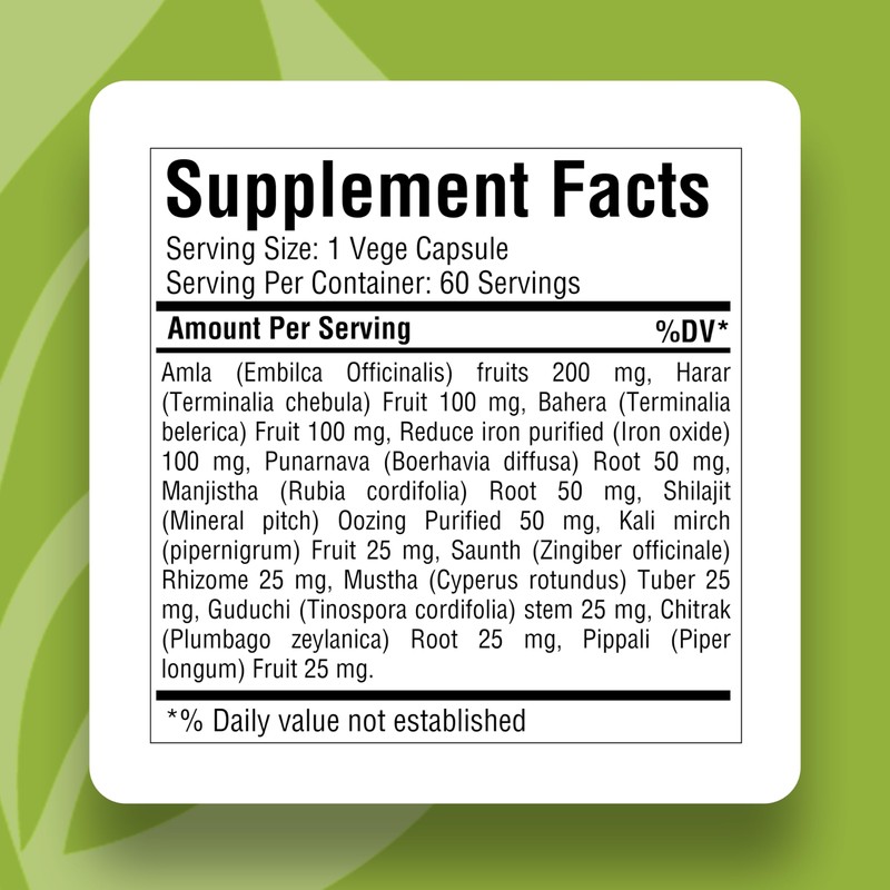 Herbsforever Iron Plus Capsules Supplement Promotes Iron Level 60 Capsules