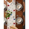Independence Day Table Runner Red and Blue Flowers Table Runners