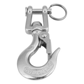 Dweekiy Swivel Eye Hook, 304 Stainless Steel Swivel Eye Clevis Lifting Chain Snap Hook 350KG Working Load Limit(90mm)