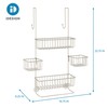 iDesign The Metalo Collection Over-The-Door Hanging Shower Caddy Organizer, 22.7"