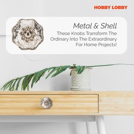 Crackle Mercury Glass Knob – Premium Decorative Knobs for Cabinets and Drawers – Novelty Furniture Knobs and Pulls for DIY Hardware Crafts – Vanity, Dresser Hardware for Home Decor - Set of 2