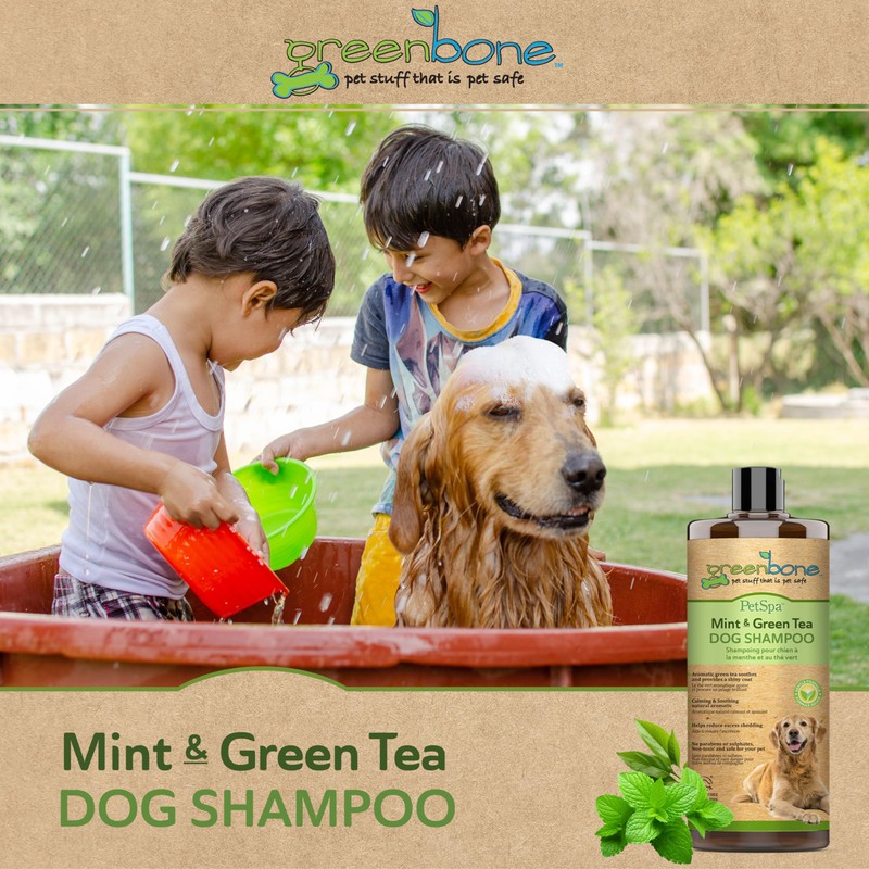 Greenbone Pet Spa Mint & Green Tea Dog Shampoo -