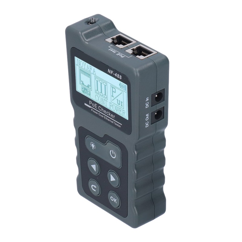 NF‑488 LCD Ethernet POE Tester Automatic Identification POE Detector Checker