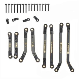 RampCrab High Clearance Links Set for SCX24 GX 470, Brass Links Set, Upgrade Parts for SCX24, 1/24 RC Crawler Car Upgrade Accessories, Black