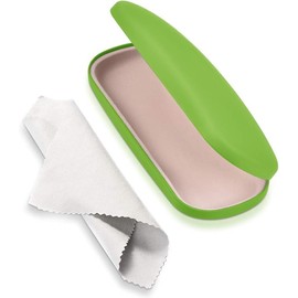 AkoaDa Glasses case, universal neutral glasses case, hard case, suitable for small and medium glasses, Green