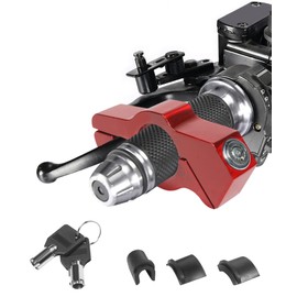 RACOONA Motorcycle Lock,Motorcycle Accessories Car Accessories Motorcycle Locks Anti Theft,Heavy Duty Motorcycle Brake Lock,Adjustable Bike Handlebar Lock to Protect Motorcycle (Red)