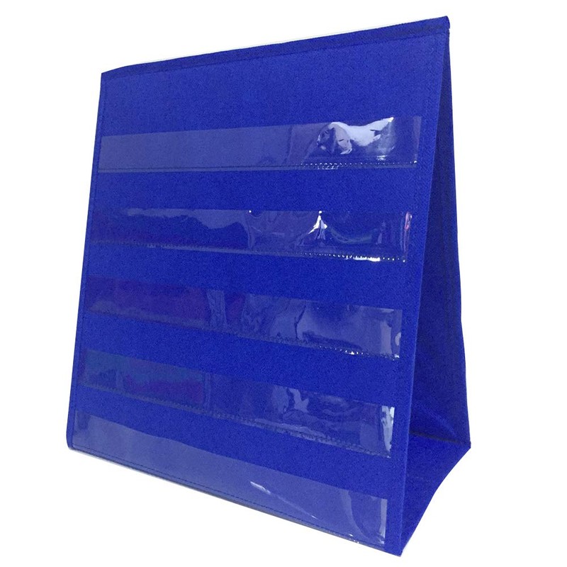 HINMAY Desktop Tabletop Pocket Chart, Classroom Double-Side and self-Standing Pocket