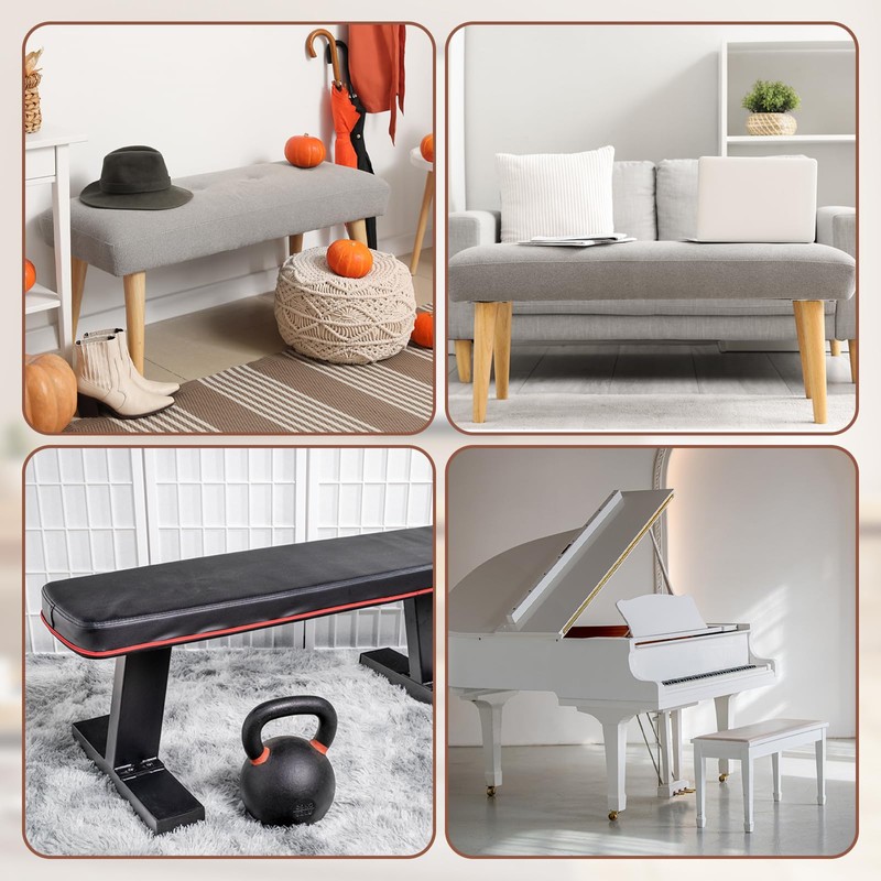 sourcing map Dining Bench Cover, Stretch Piano Long Bench Stool