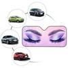 WUYOJUXA Purple Eyelash Front Sun Shade Windshield for Car Cute