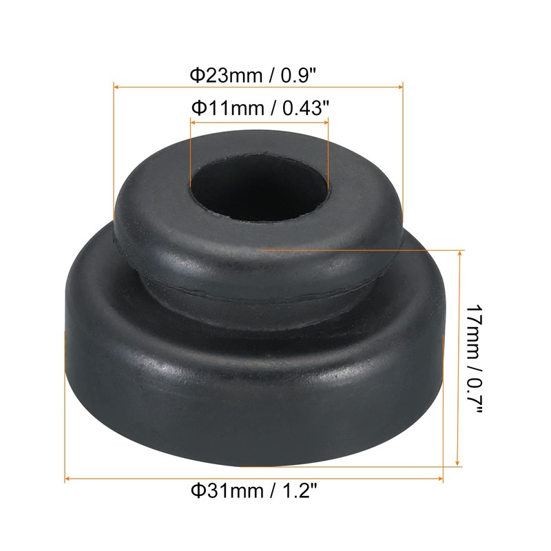 PATIKIL Refrigeration Compressor Rubber Mounting Feet, 8 Pack Foot Mount