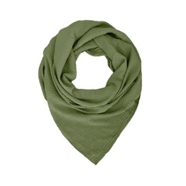 TMK Soft and lightweight unisex triangular scarf made from 100% cotton cod.9485, Military.