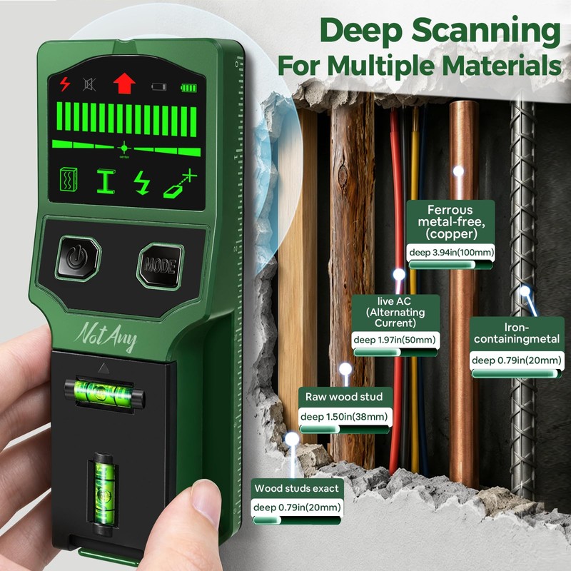Stud Finder Wall Scanner - 7-in-1 Electronic Stud Detector with