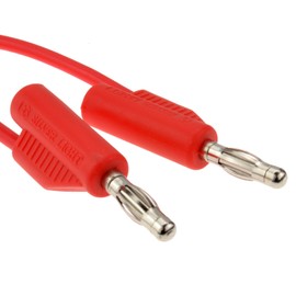 kenable Stackable Banana Plug Test Lead or Speaker HI FI Cable 1m Red [1 metres]