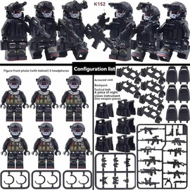 NWJ Military Building Blocks Sets - Army Soldiers Action Figures with Ghost Camo, Mini Building Toys for Boys Kids:_AK179