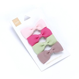 Girls Little Bow Hair Clip 4 -pc Set - Pink - Multi Mix