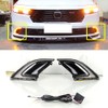 KITOCARTOP LED DRL Fog Lights with Amber Sequential Turn Signal
