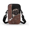 TSOVTHRID Womens Dog Print Shoulder Bag for Travel, Pug Dog