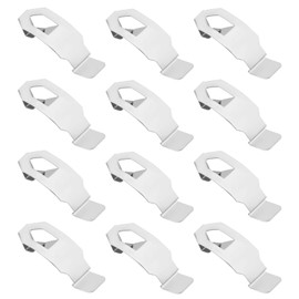 YINETTECH 12 x Picture Frame Clips Picture Hanger Clasp Artwork Backplate Fixings Metal Spring Swivel Clip Hanging Silver 35x13mm