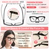 MARE AZZURO Large Reading Glasses +2.25 Women Designer Square Readers