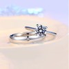 Anillo Pareja Ajustable,Anillo De Compromiso Para Pareja Plata 925+ Caja