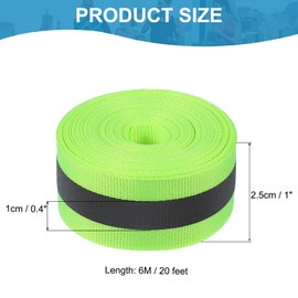 PATIKIL Reflective Tape Strip, 1" x 20FT High Visibility Reflective Strip Sew-on Reflective Tape DIY Safety Fabric Webbing for Bags Clothes Raincoats, Fluorescent Green