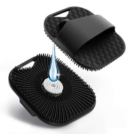 Depurador corporal de silicona para hombres y mujeres con cerdas fáciles de espuma, exfoliante de baño de esponja de silicona para una limpieza profunda, cepillo para polvo de lavado corporal de ducha