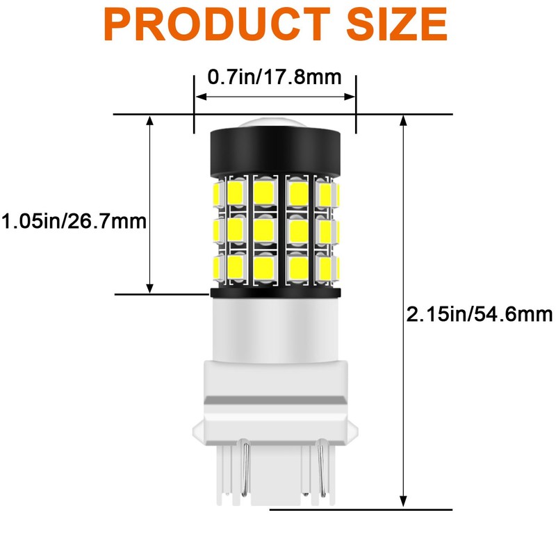 3157 BAY15D Strobe Flash Blinking Reverse Lights LED Bulbs with