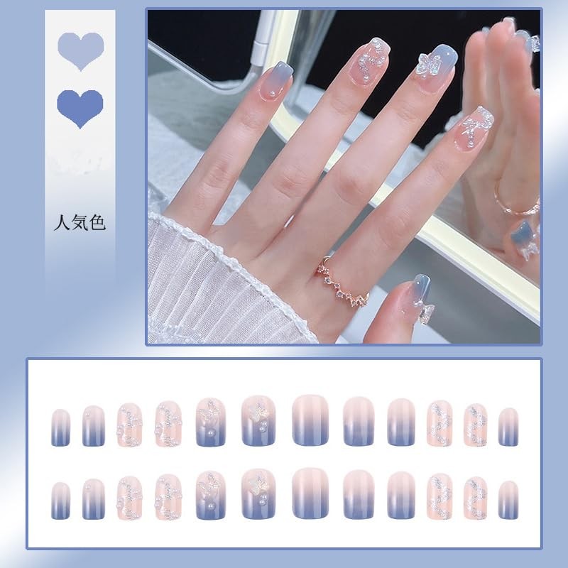 CQJSYL Nail Tips, Set of 24, Nail supplies, Round Tips,
