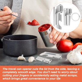 12 Pieces Military Style Can Openers with Key Rings, Anglecai P-38 and P-57 Military Can Openers Camping Can Openers Stainless Steel Army Survival Can Opener Portable Can Opener for Traveling