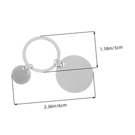 Tofficu 4pcs Stainless Steel Round Tags Metal Stamping Tags for DIY Jewelry Making Engraving Blank