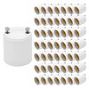 JACKYLED GU24 to E26 E27 Adapter 50-Pack Heat Resistant Up