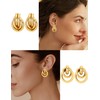 Wrlcorly 8 Pairs Gold Knot Earrings for Women Geometric Twisted