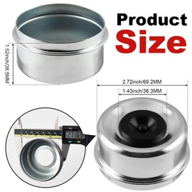 JADODE - Tapón antipolvo para cojinetes de remolque de 2.7 pulgadas con 8 tapones de goma, tapas de grasa de alta resistencia, pernos de metal para la mayoría de ejes de 725-8000 libras Dexter