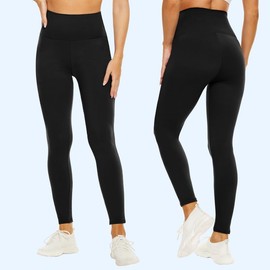 Tnnzeet Pack of 3 Pairs of Leggings, Women's High-Waist, Black Leggings, Opaque, for Sports, Gym