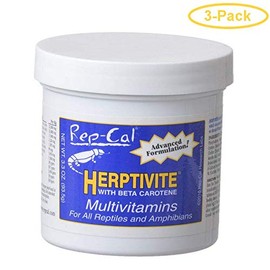 Rep-Cal Herptivite with Beta Carotene Multivitamins 3.3 oz - Pack of 3