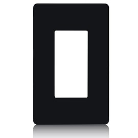 Faith 1-Gang Decorator Screwless Wall Plates Child Safe Outlet Covers, 4.68"H x 2.93" L, Fits GFCI, USB Receptacle, Dimmers, and Lighting Controls, ETL Listed, Black, 120-Pack