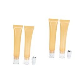 Healeved 2sets Travel Toiletry Bottles Essential Oil Roller Cream Containers Pump Dispenser (20g) 2pcs*2