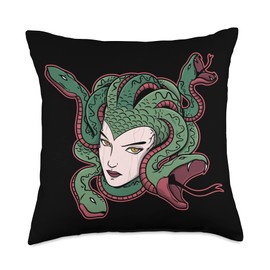 Medusa Gifts By CrushRetro Medusa Abstract Snakes Greek Mythology Throw Pillow, 18x18, Multicolor