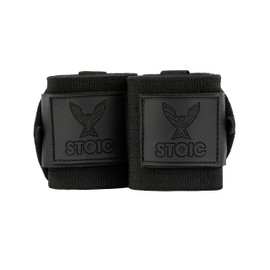 Stoic Wrist Wraps (IPF Approved) 36” Heavy-Duty Wraps for Powerlifting, Strength Training & Bodybuilding – Used in World Competitions – Premium Wrist Support with Thumb Loop (Black)