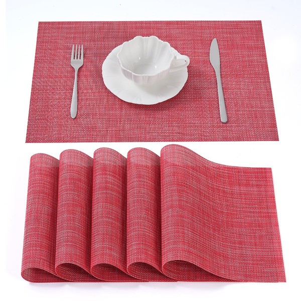 Washable Place Mats - PVC Placemats, Non-Slip and Washable -