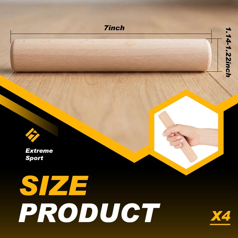 Qunclay 4 Pcs Climbing Hard Wood Pegs for Peg Boards,